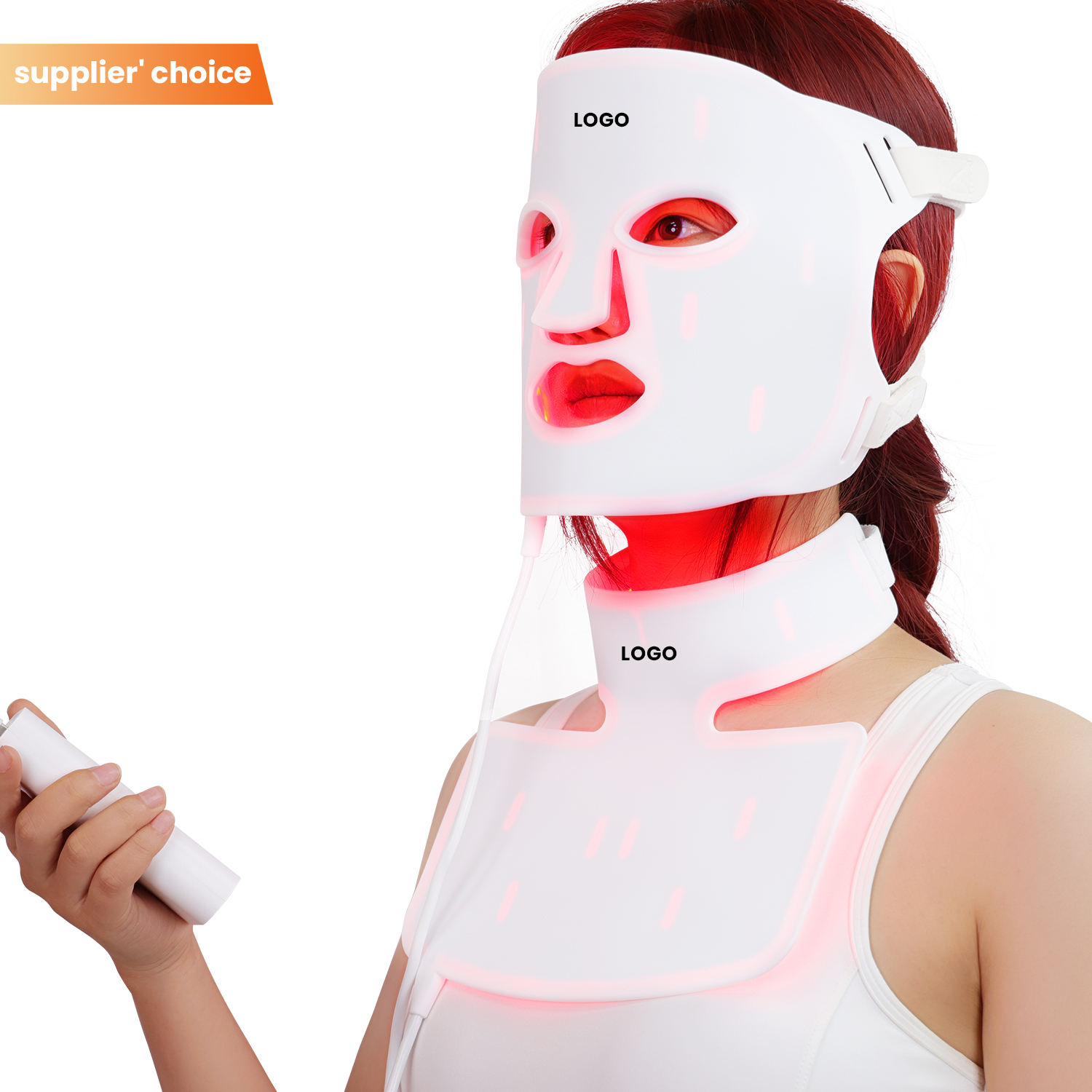 New silicone LED therapy beauty mask TLM200-K, multi-wavelength pain relief skincare LED light therapy mask