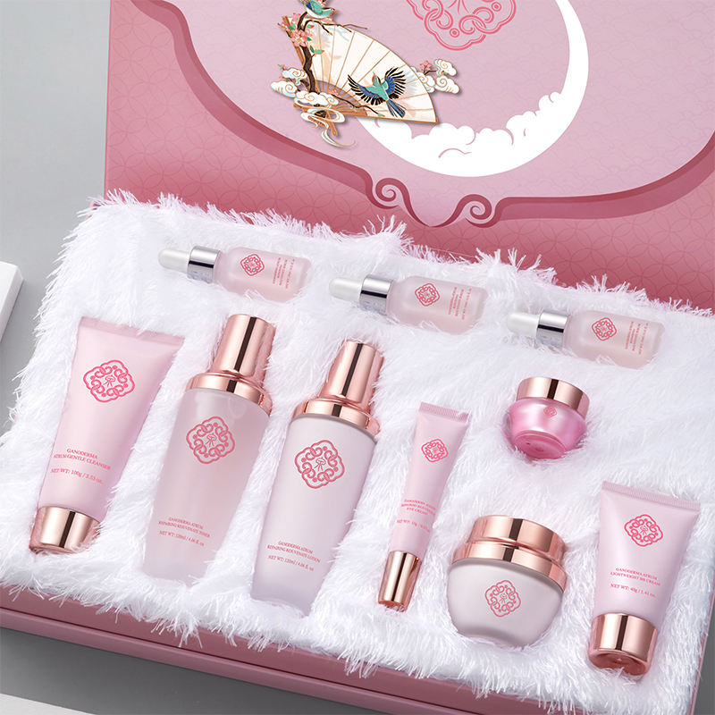 Skincare manufacturer facial care supplier, toner, moisturizer, hyaluronic acid repair, revitalizing anti-aging skincare set