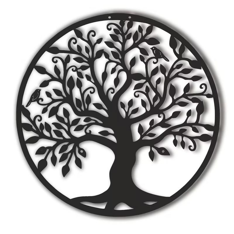 Wholesale contemporary metal tree of life wall art, home and office décor hanging sculpture display rack