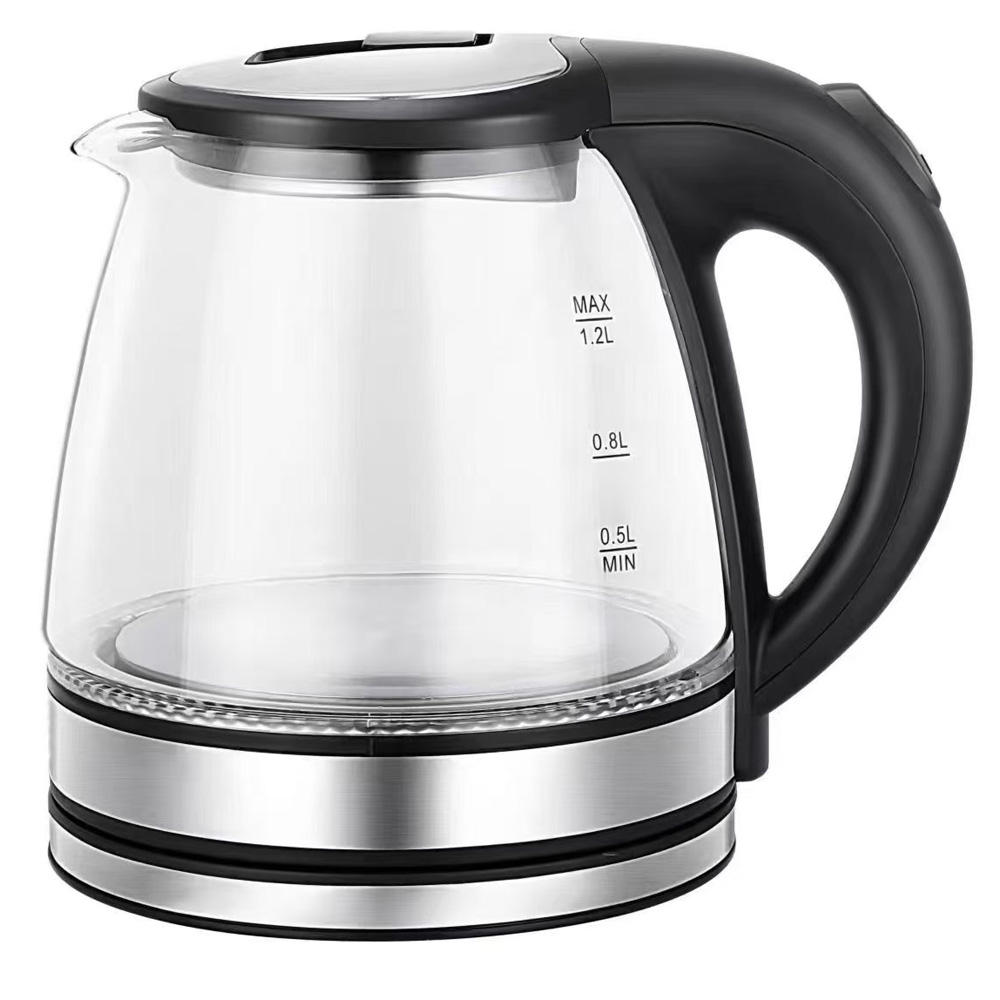 Small Size 1.2L Smart Appliance Glass Body Teapot Kettle Cordless Electric Kettle
