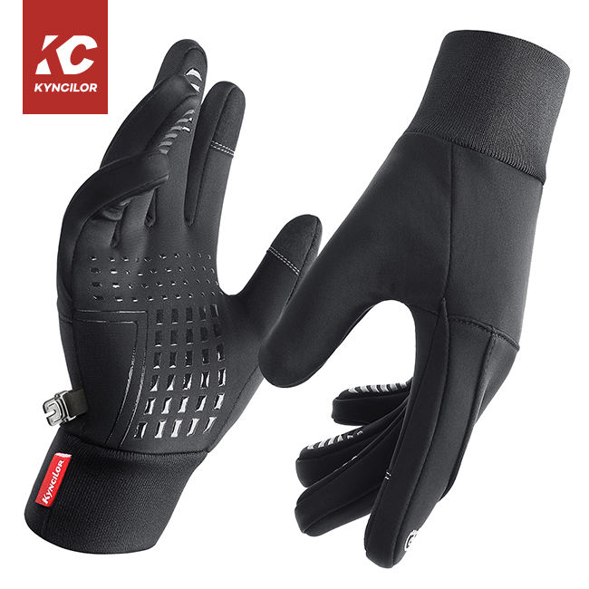Winter thermal outdoor sports gloves, waterproof hiking and running gloves with touchscreen, for driving, cycling, motorcycling, and runners