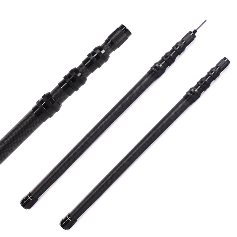 Custom camping hiking mountaineering accessory carbon fiber telescopic pole